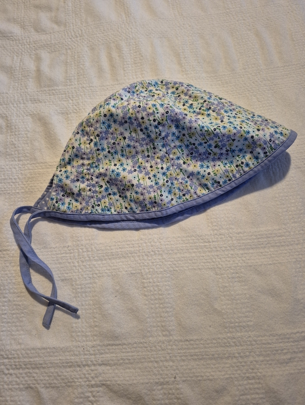Gymboree girls L/XXL 5-7 years reversible sun hat, back tie Vintage EUC
